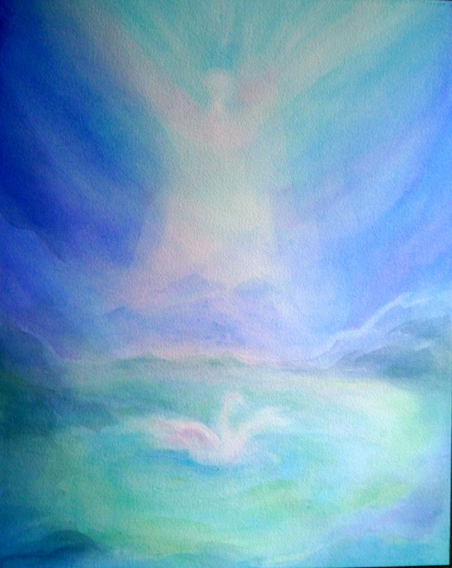 Aquarell Schichttechnik - Schmetterlingsengel